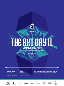 affiche de la troisième édition du concours national d'arts plastiques The Art Day